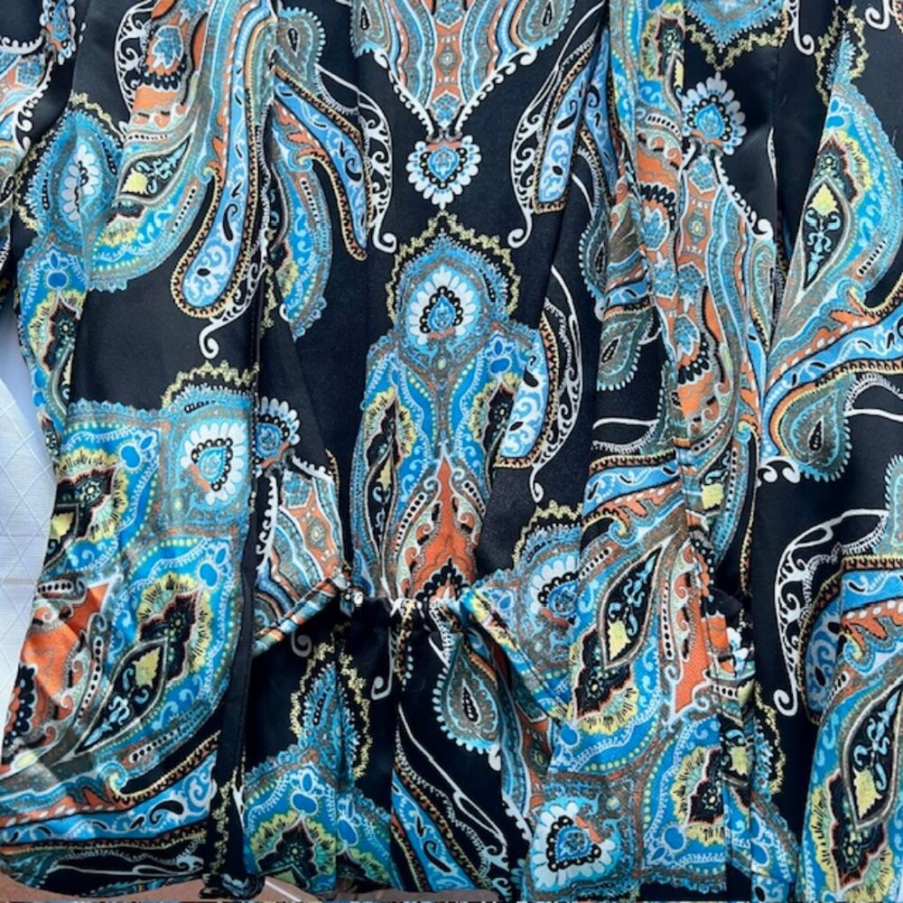 MISSGUIDED Romper Paisley Shorts Romper, Boho Paisley Shorts Size 6 U.S. - Picture 11 of 15